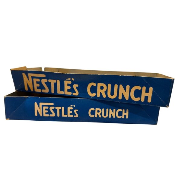 Original NESTLE'S CRUNCH milk chocolate STORE BOX top & bottom, when they were B - Picture 5 of 14